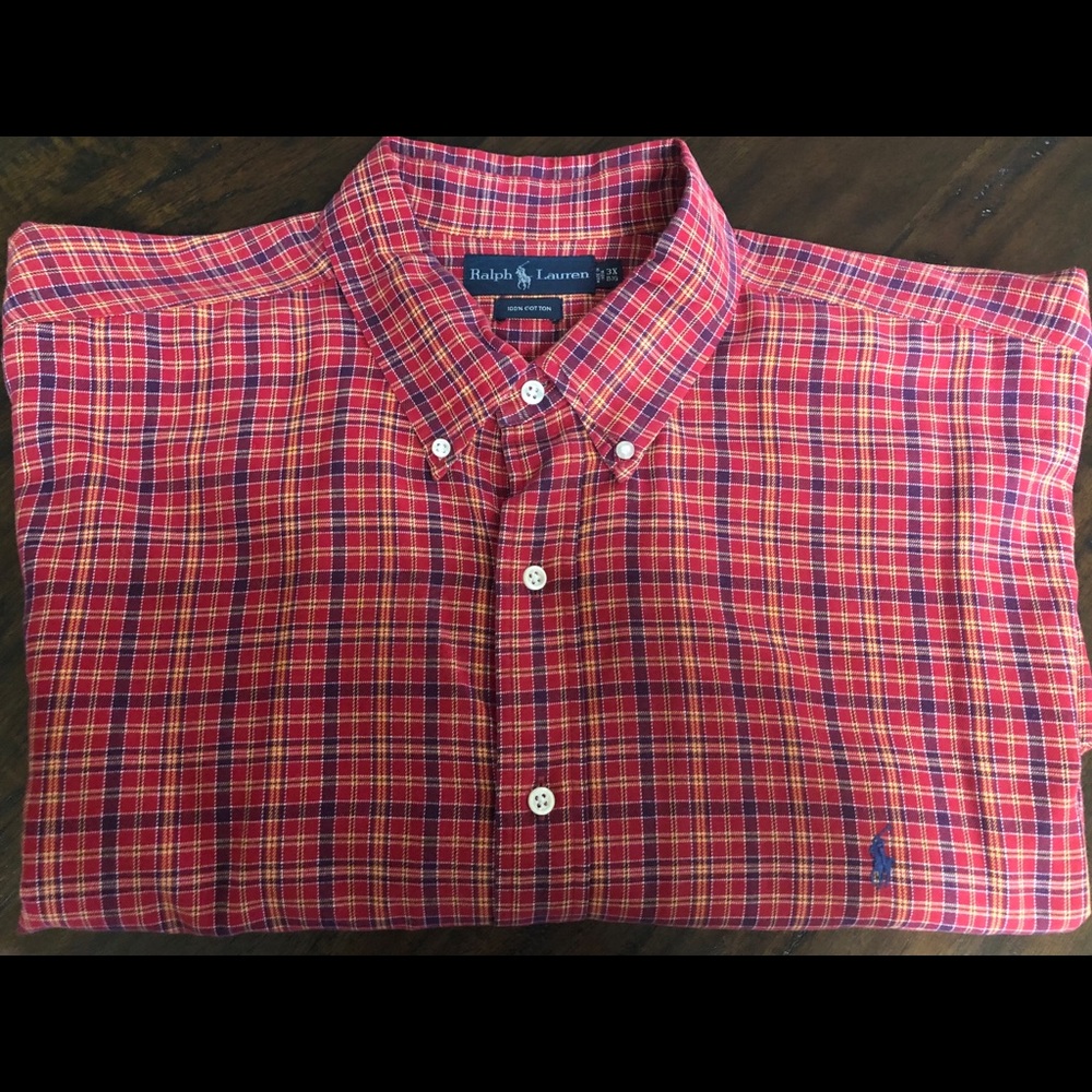 Men’s Big & Tall Ralph Lauren L/S Shirt 3XB 3XL
